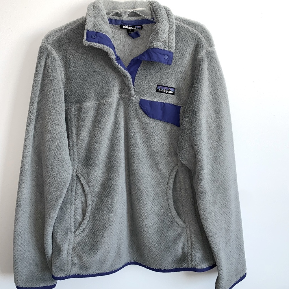 Grey and purple Patagonia sweatshirt!